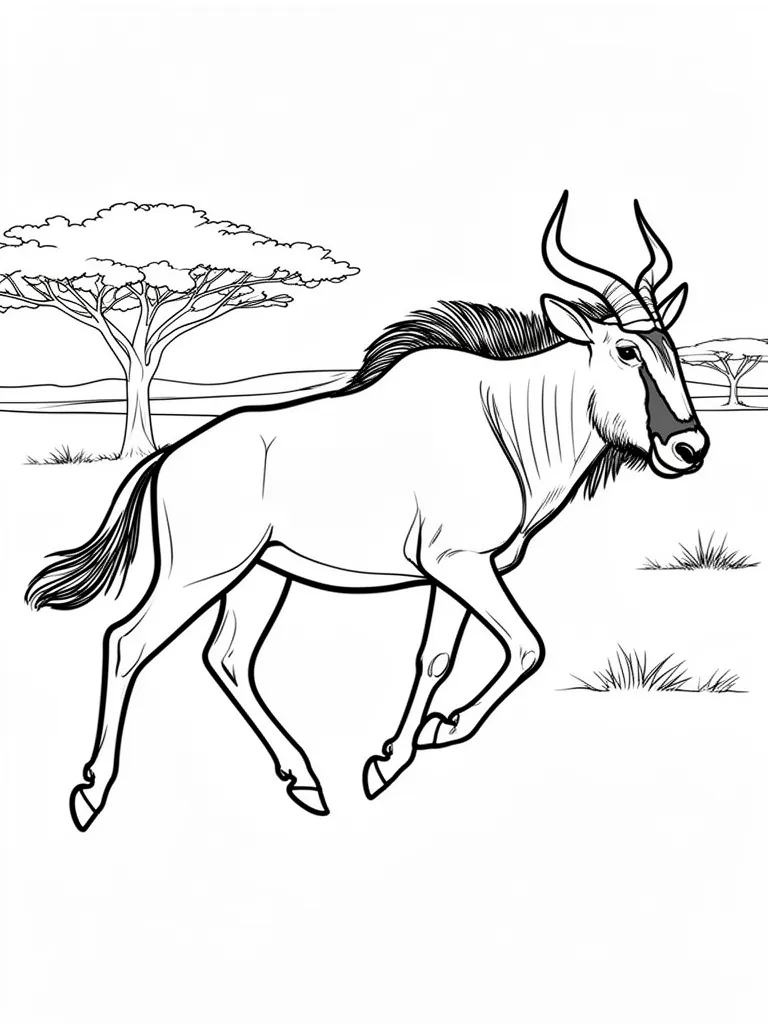 Coloriage gnou à imprimer