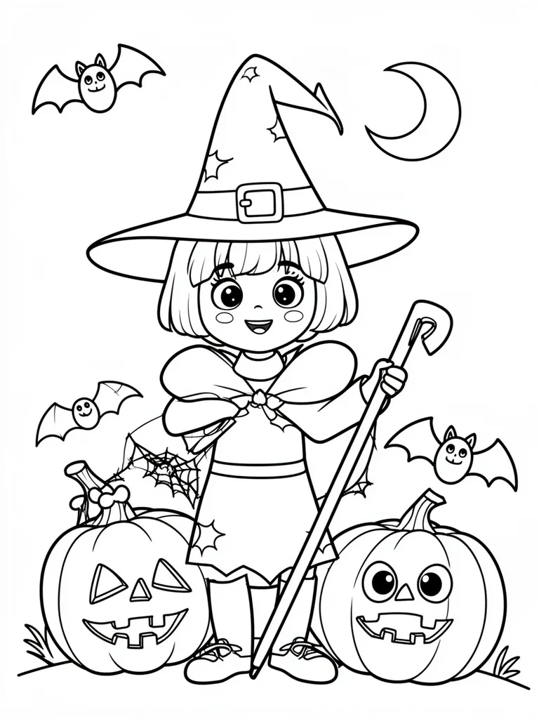 Coloriage halloween détaillé à imprimer