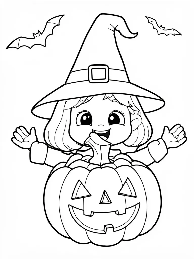 Coloriage halloween joyeux à imprimer