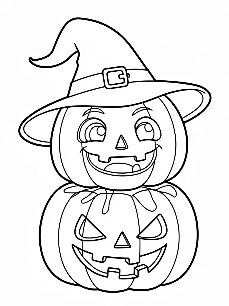Coloriage halloween joyeux à imprimer