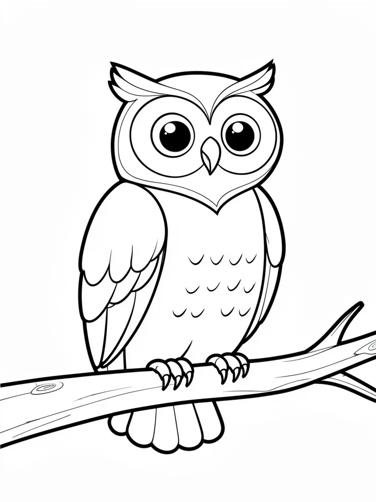 Coloriage hibou à imprimer