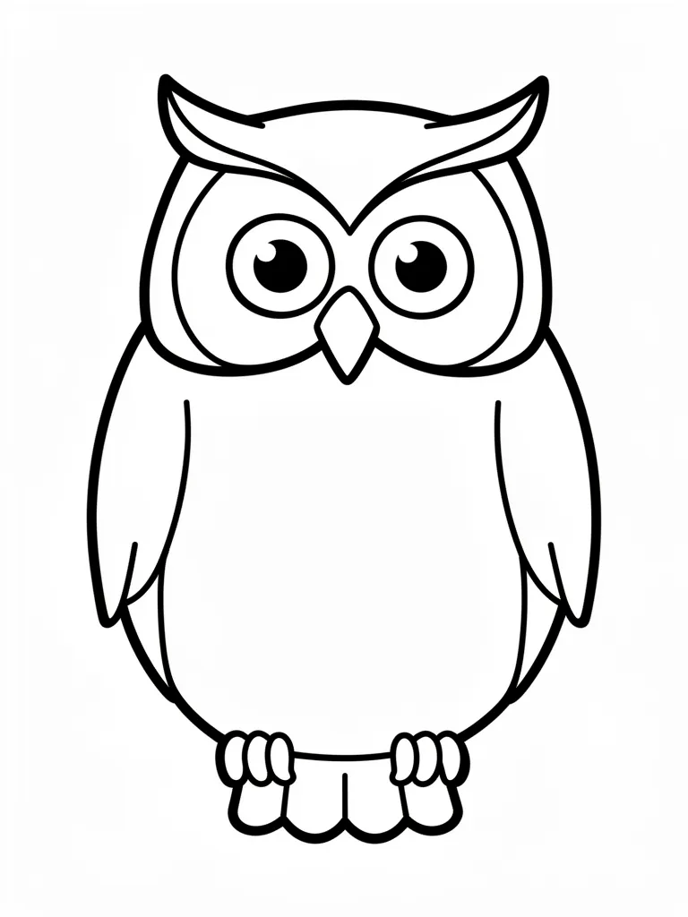 Coloriage Hibou effrayant à imprimer