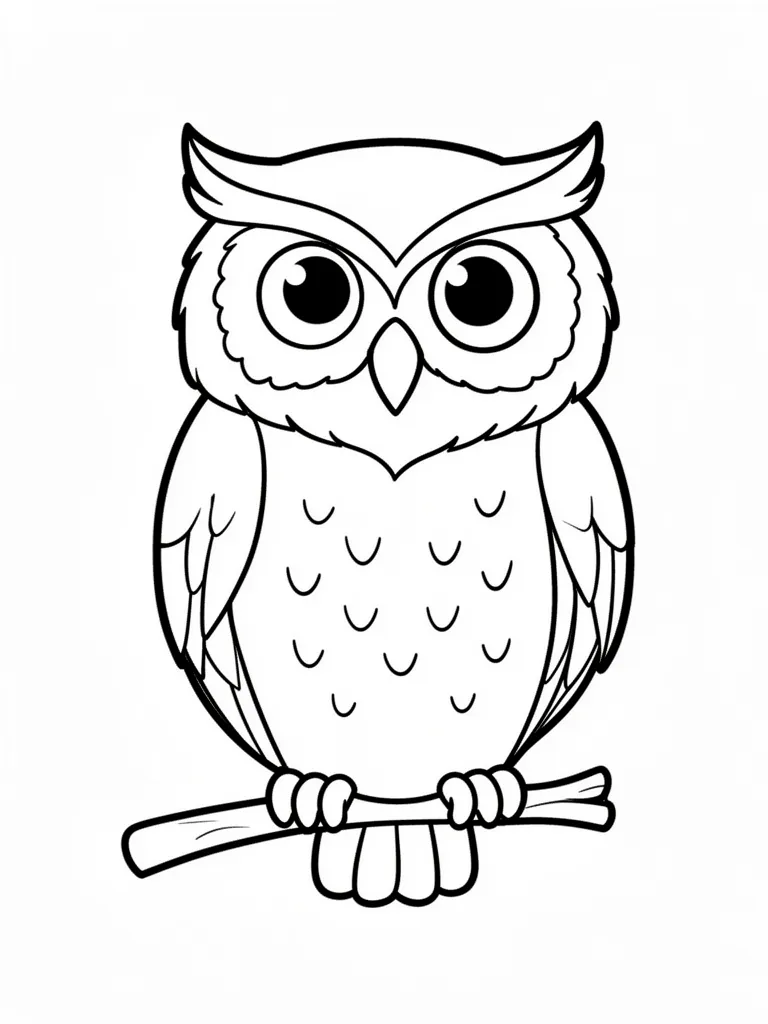 Coloriage Hibou effrayant détaillé – coloriage à imprimer gratuit