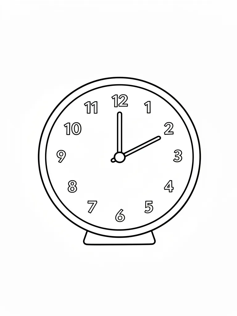 Coloriage Horloge de classe – coloriage à imprimer gratuit