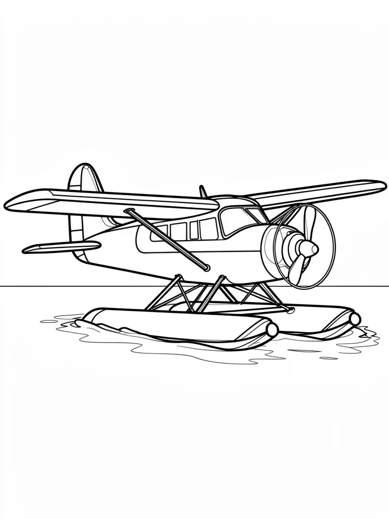 Coloriage hydravion – coloriage à imprimer gratuit