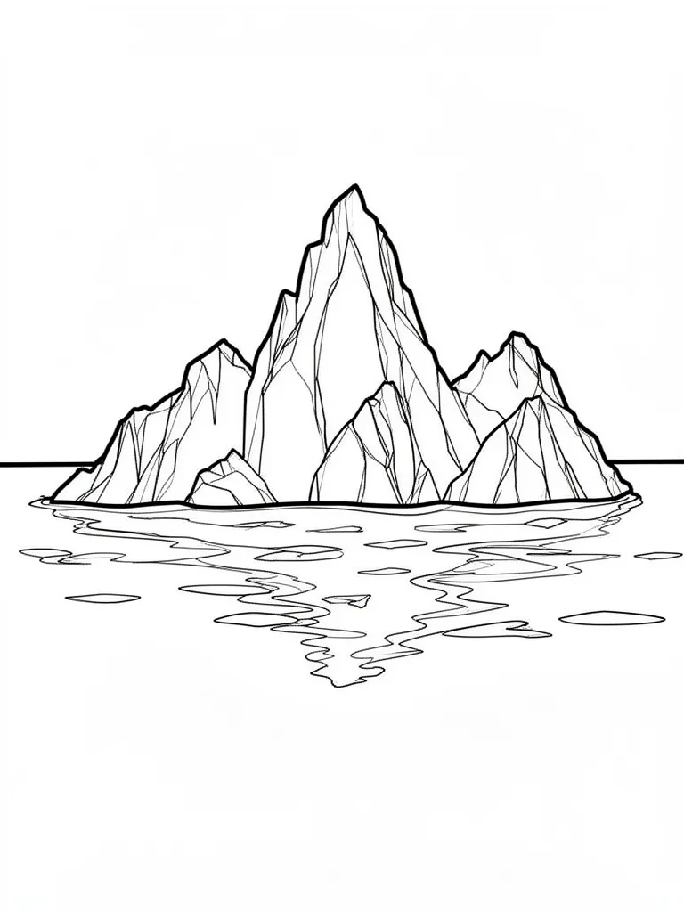 Coloriage iceberg à imprimer