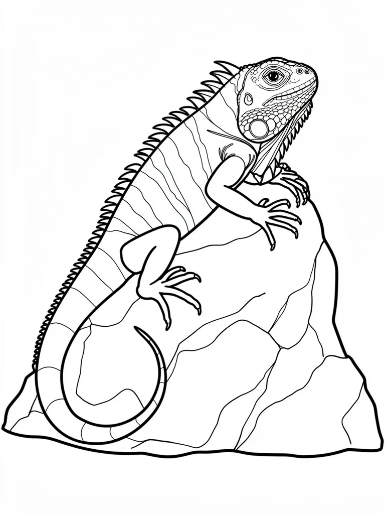 Coloriage iguane à imprimer