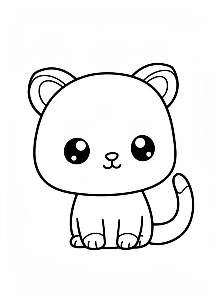 Coloriage kawaii animaux à imprimer