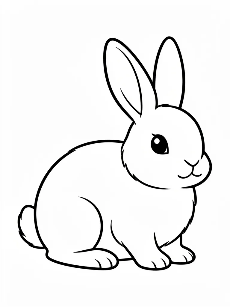 Coloriage Lapin bébé à imprimer