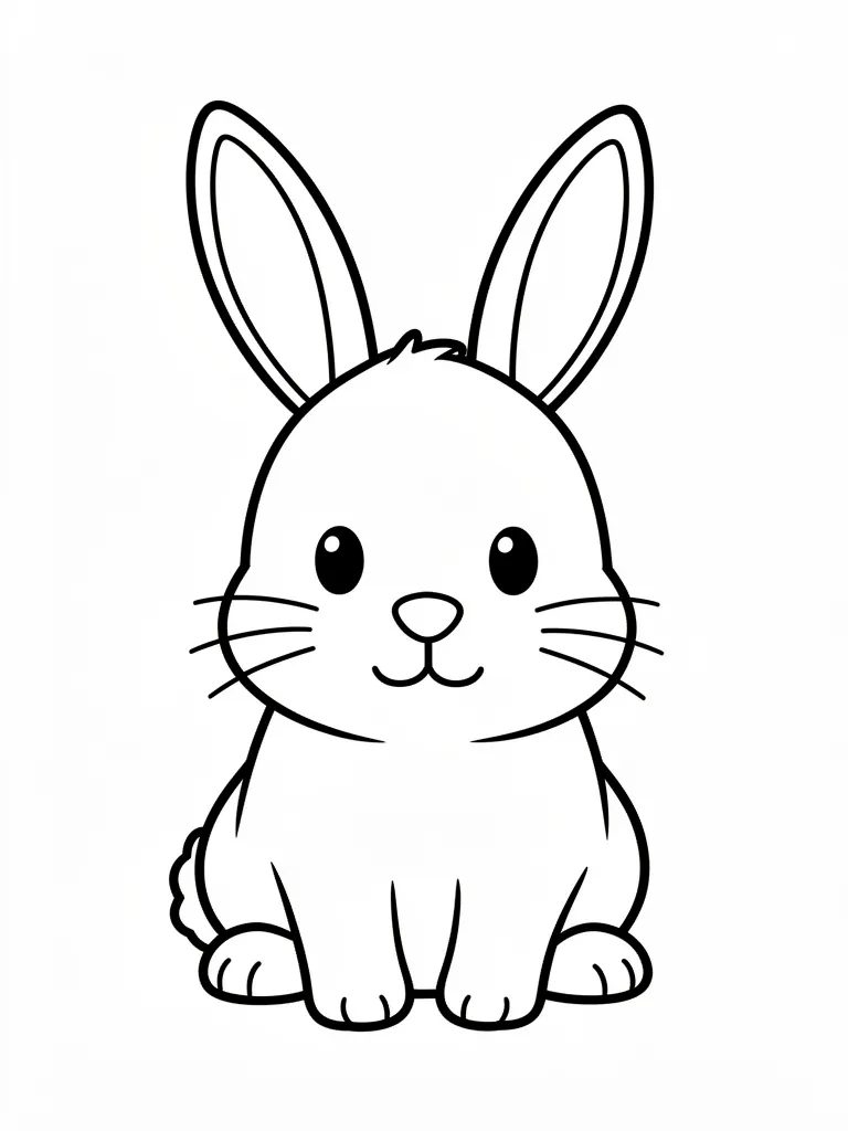 Coloriage Lapin mignon à imprimer