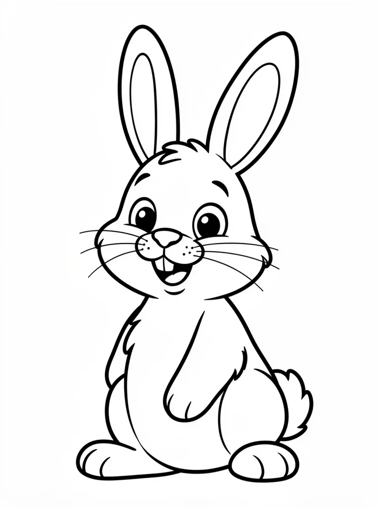 Coloriage Lapin rigolo à imprimer