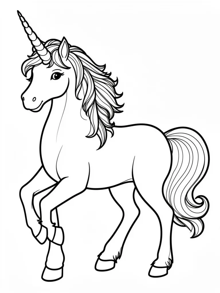 Coloriage licornes détaillé à imprimer