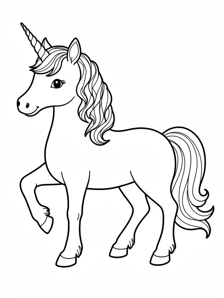 Coloriage licornes détaillé à imprimer