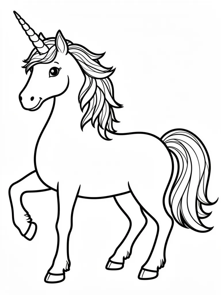 Coloriage licornes détaillé à imprimer