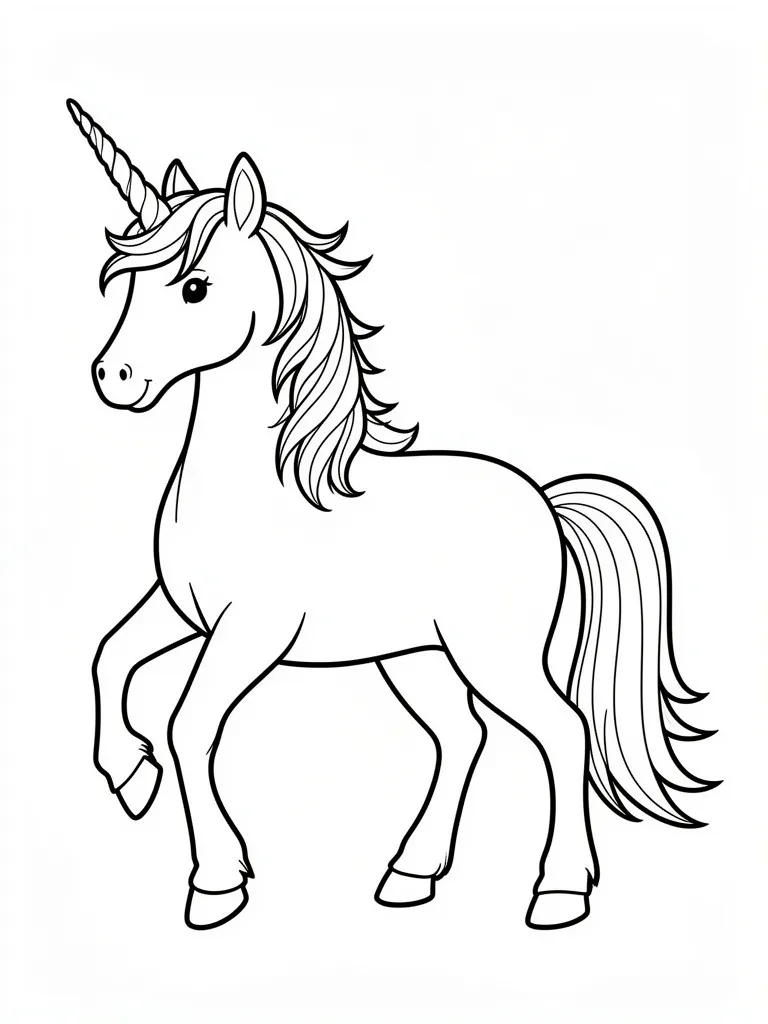 Coloriage licornes détaillé à imprimer