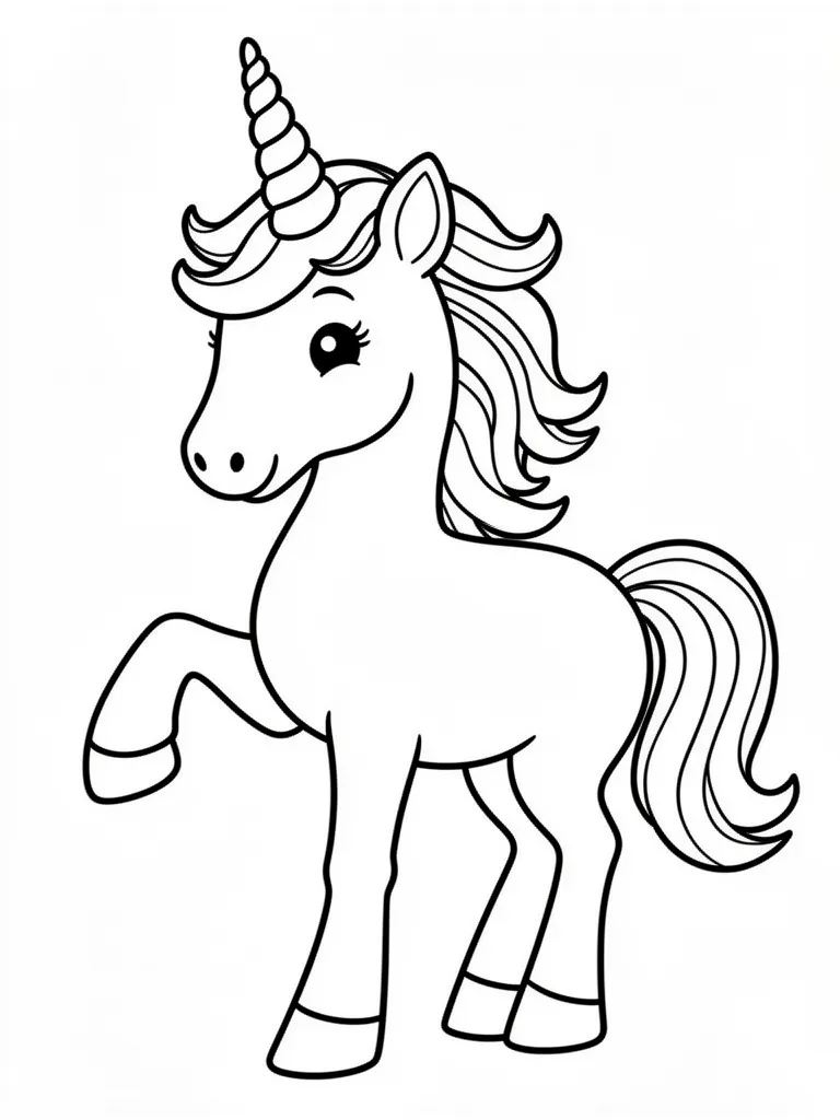 Coloriage licornes joyeux à imprimer