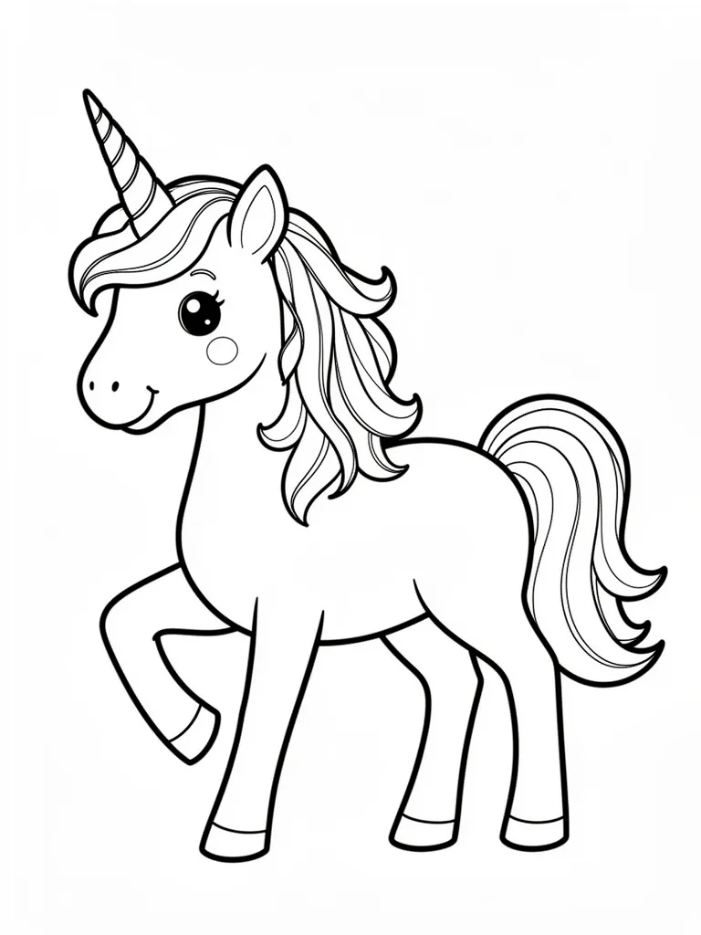 Coloriage licornes joyeux à imprimer