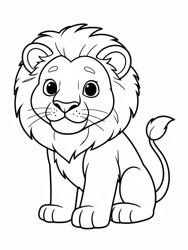 Coloriage Lion bébé à imprimer