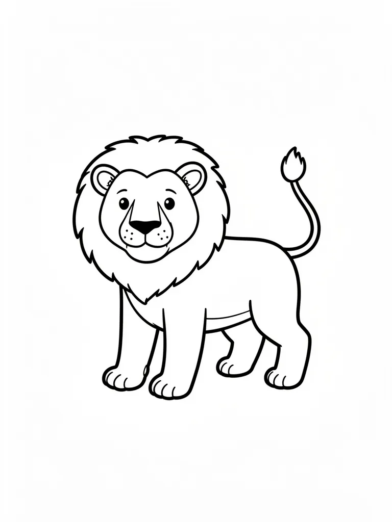 Coloriage Lion qui joue à imprimer