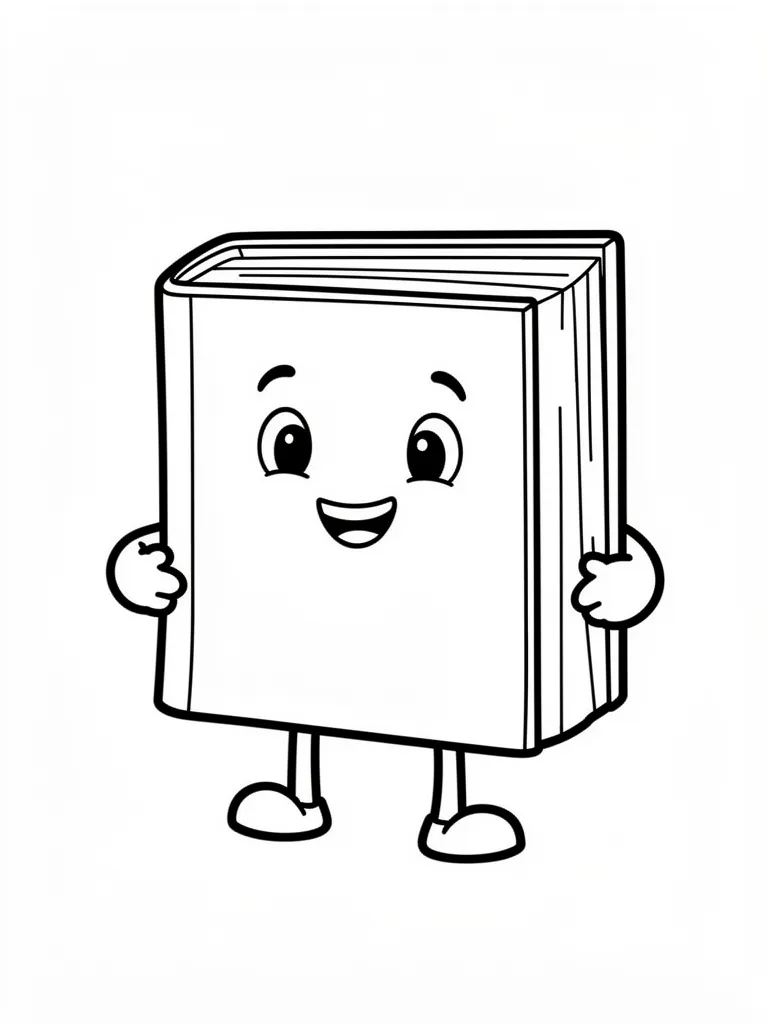 Coloriage Livre qui sourit – coloriage à imprimer gratuit