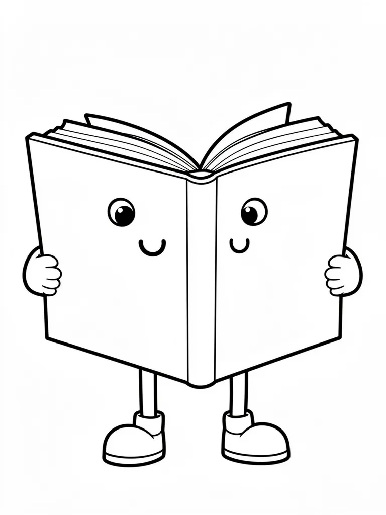 Coloriage Livre qui sourit détaillé – coloriage à imprimer gratuit
