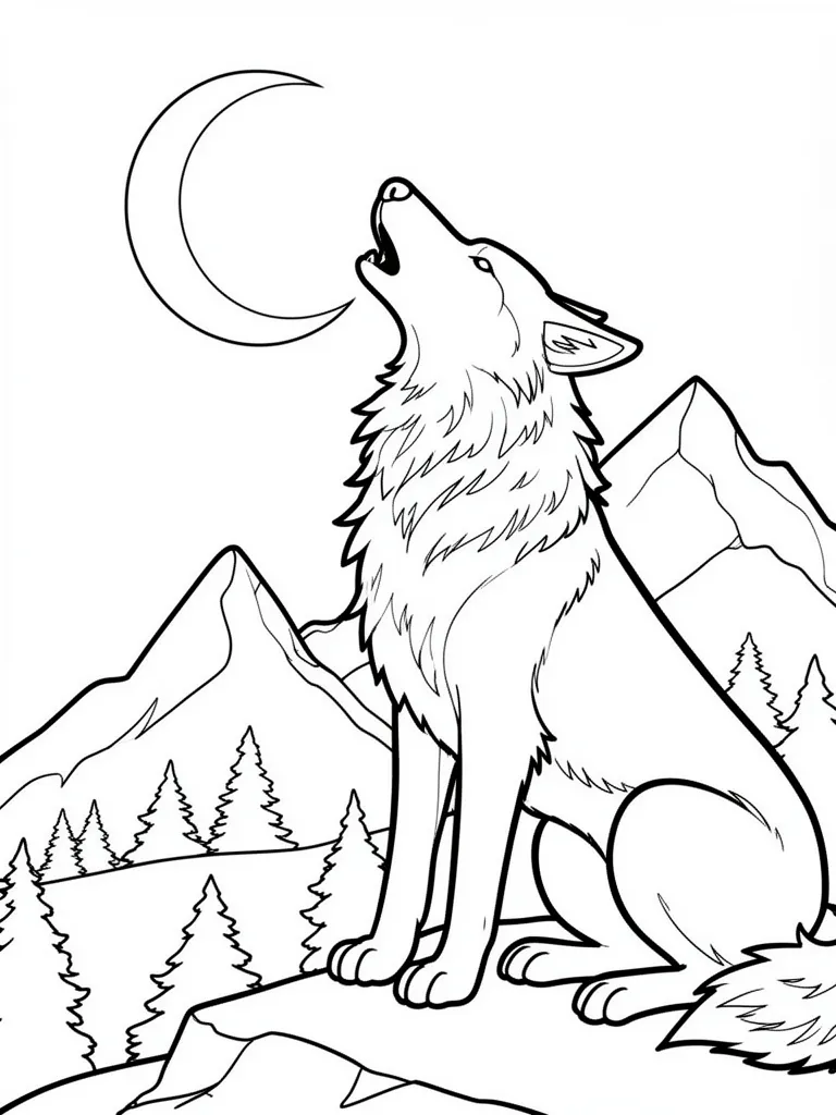 Coloriage loup – coloriage à imprimer gratuit