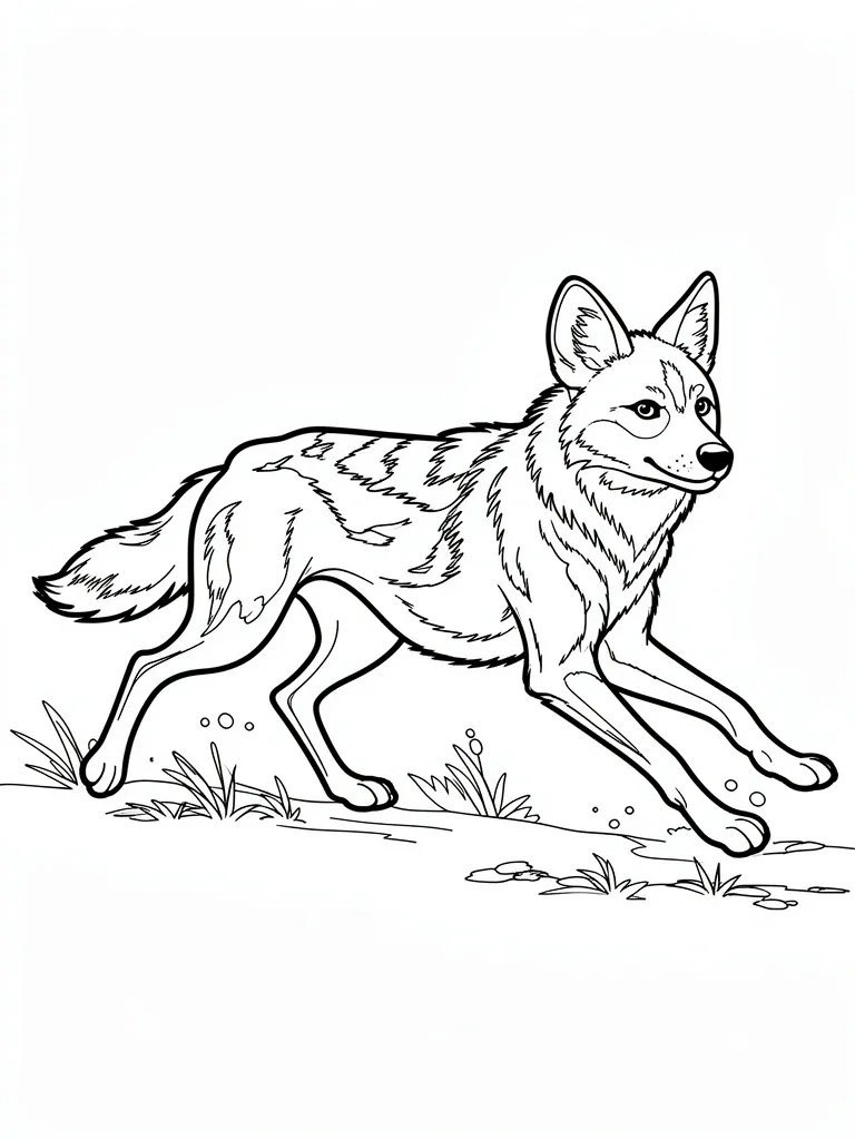 Coloriage lycaon à imprimer
