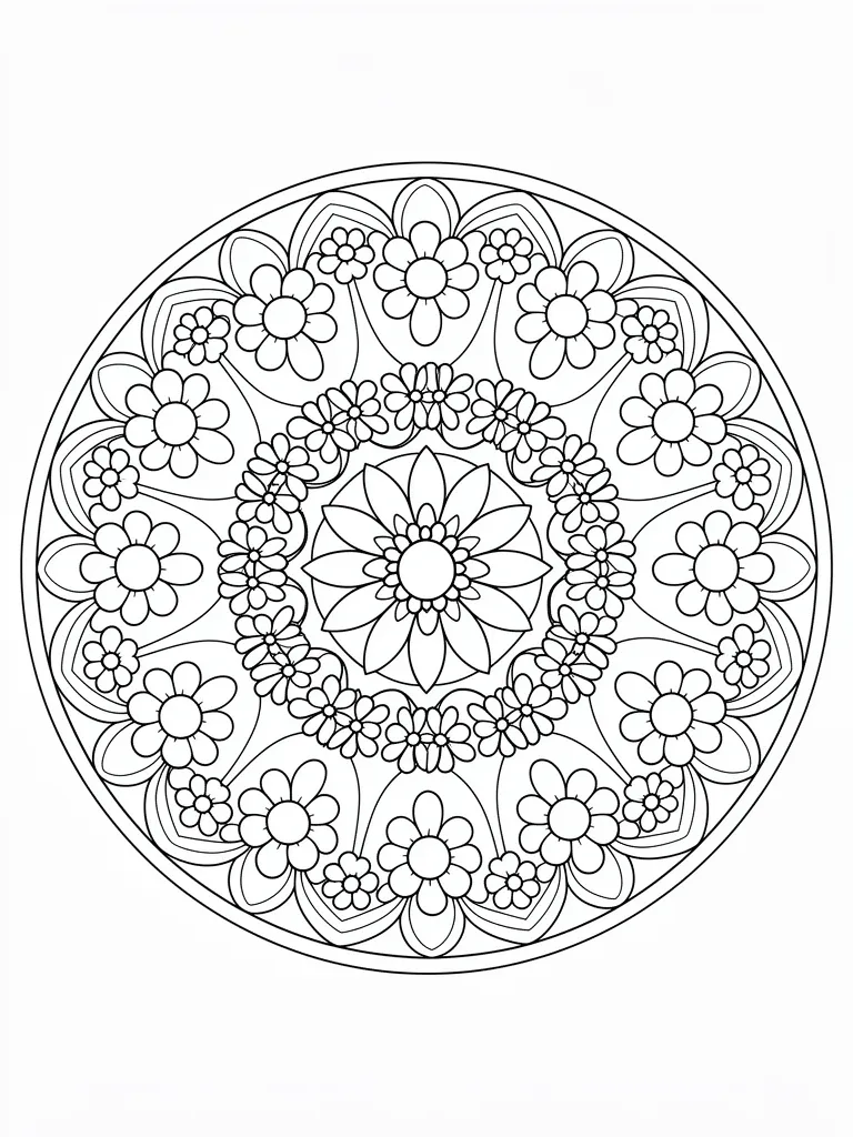 Coloriage mandala fleur – coloriage à imprimer gratuit