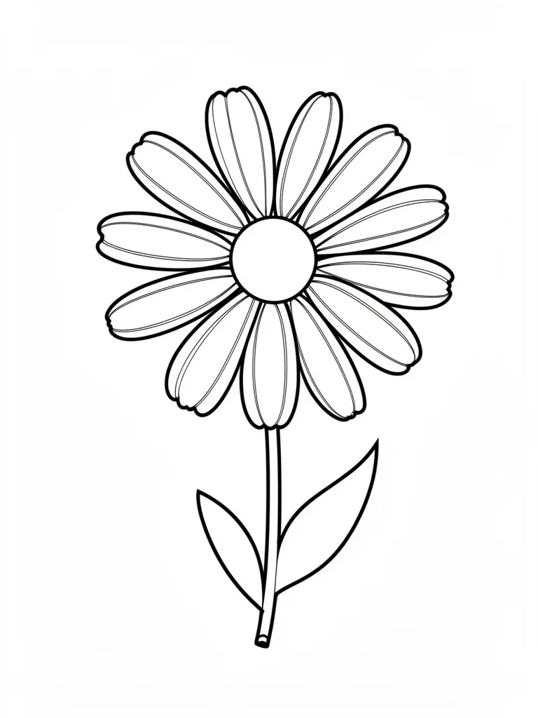 Coloriage Marguerite simple détaillé à imprimer