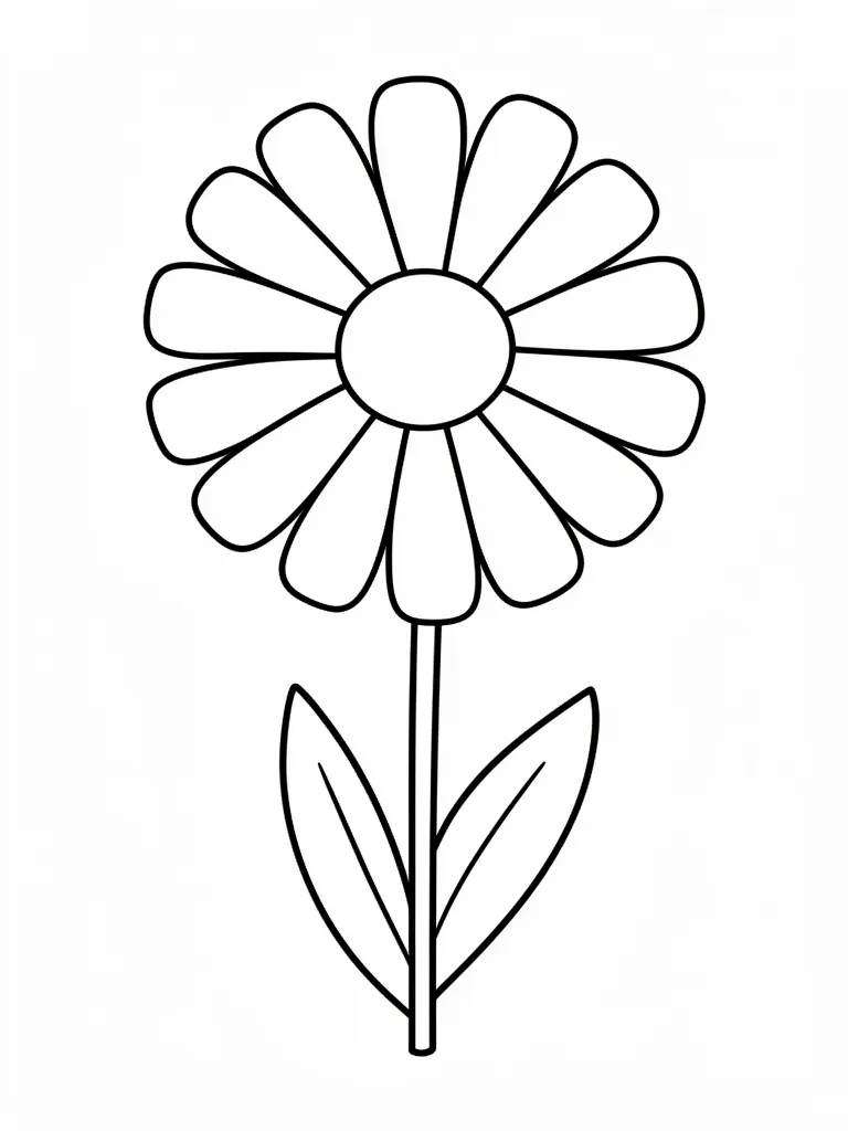 Coloriage Marguerite simple facile à imprimer