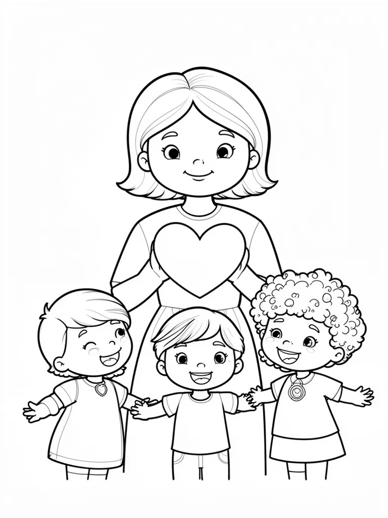 Coloriage meilleure maman du monde à imprimer