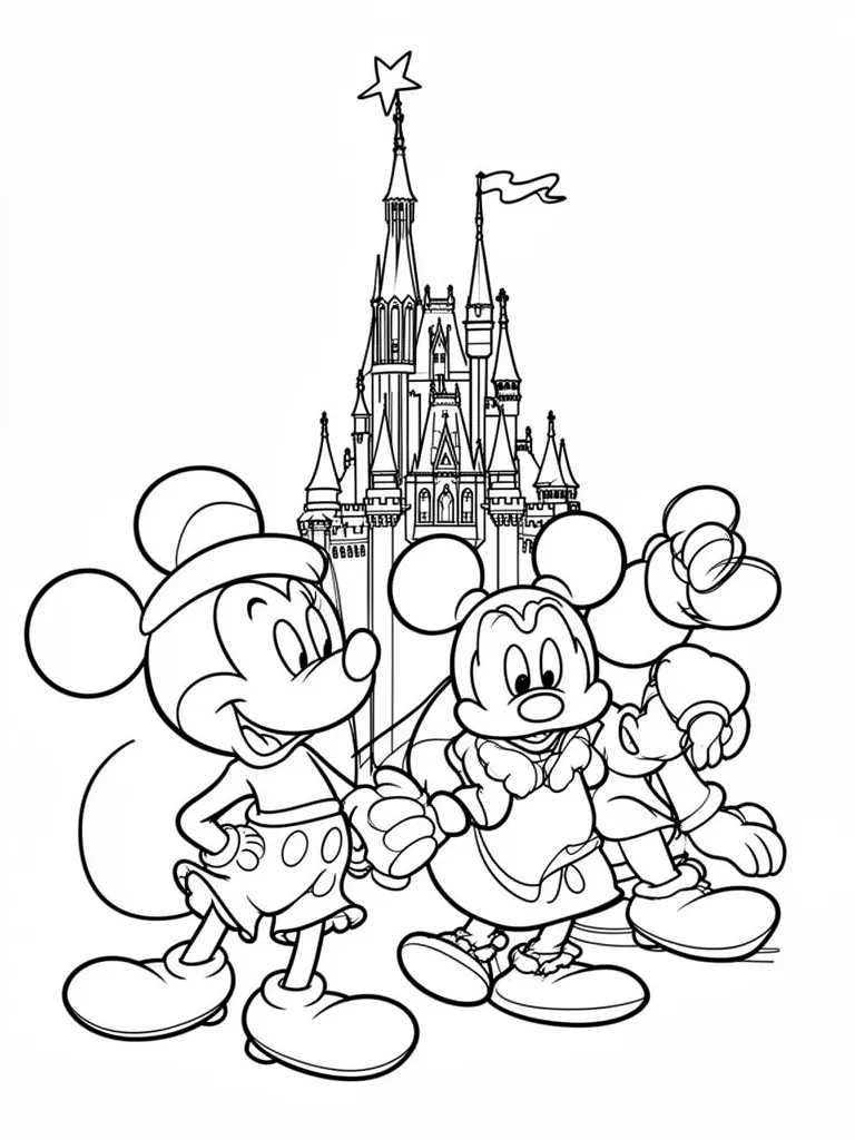 Coloriage mystere disney facile à imprimer
