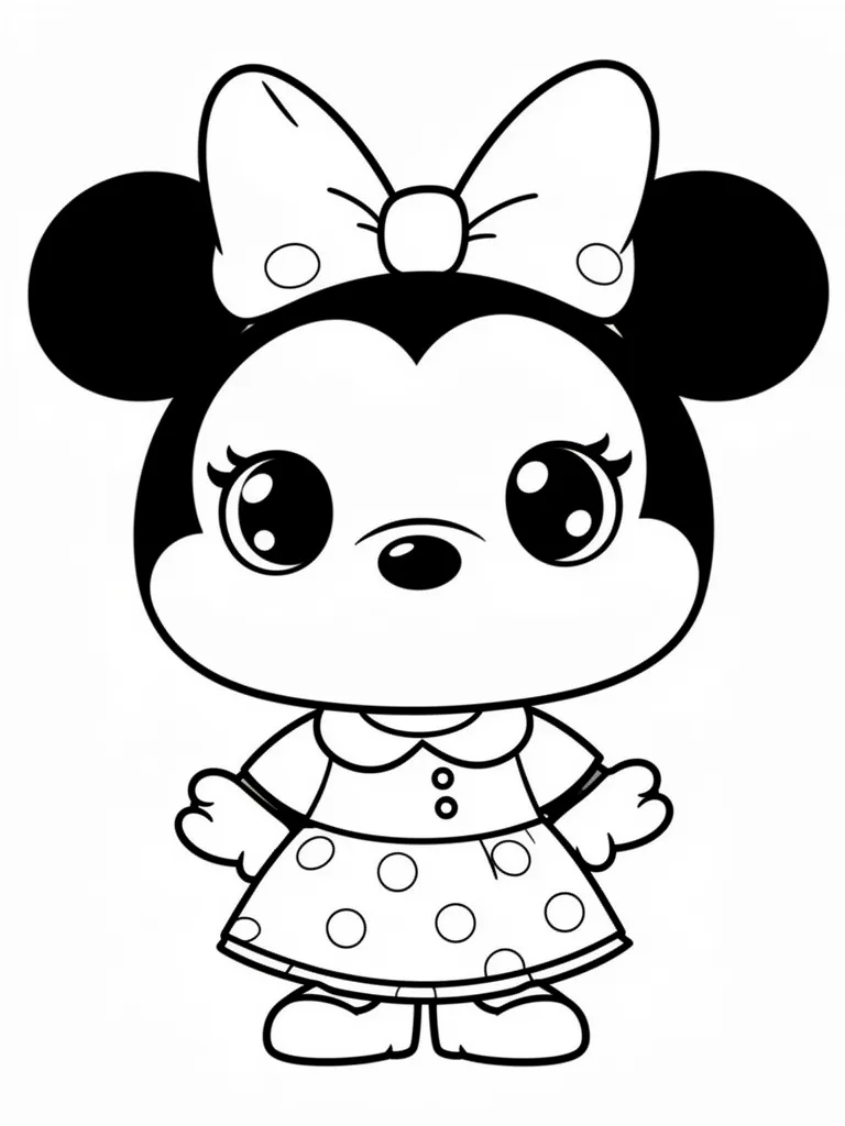Coloriage mystere disney kawaii à imprimer