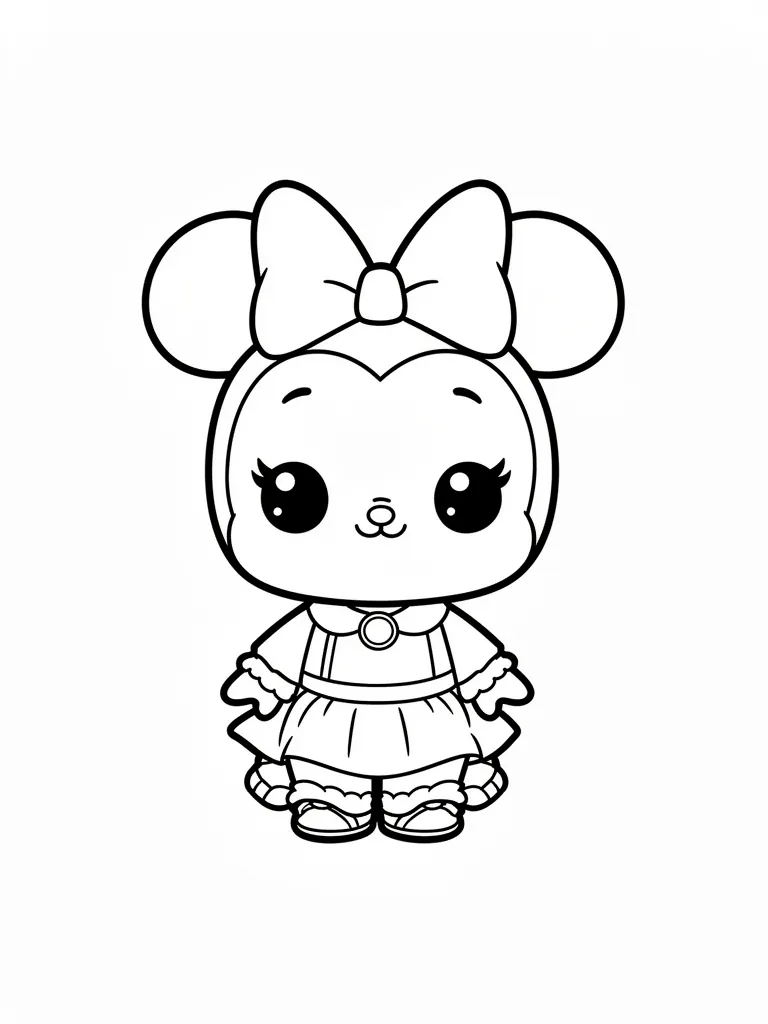 Coloriage mystere disney kawaii à imprimer
