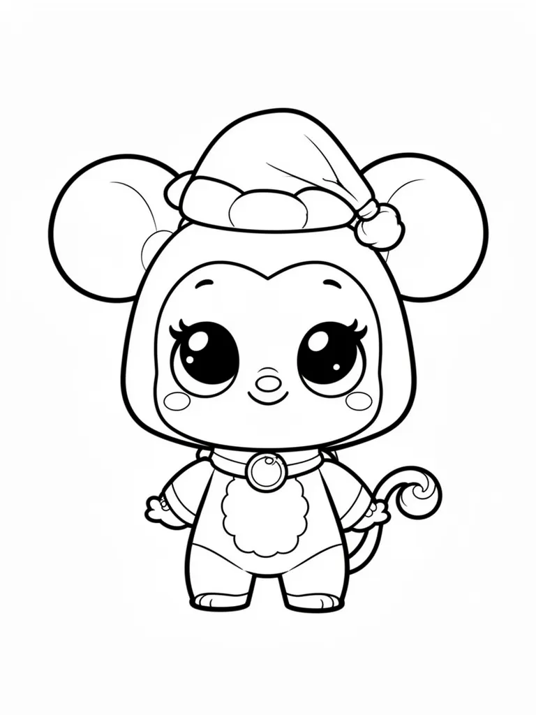 Coloriage mystere disney kawaii à imprimer