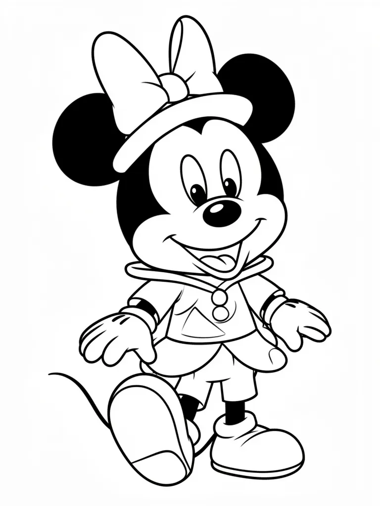 Coloriage mystere disney mignon à imprimer