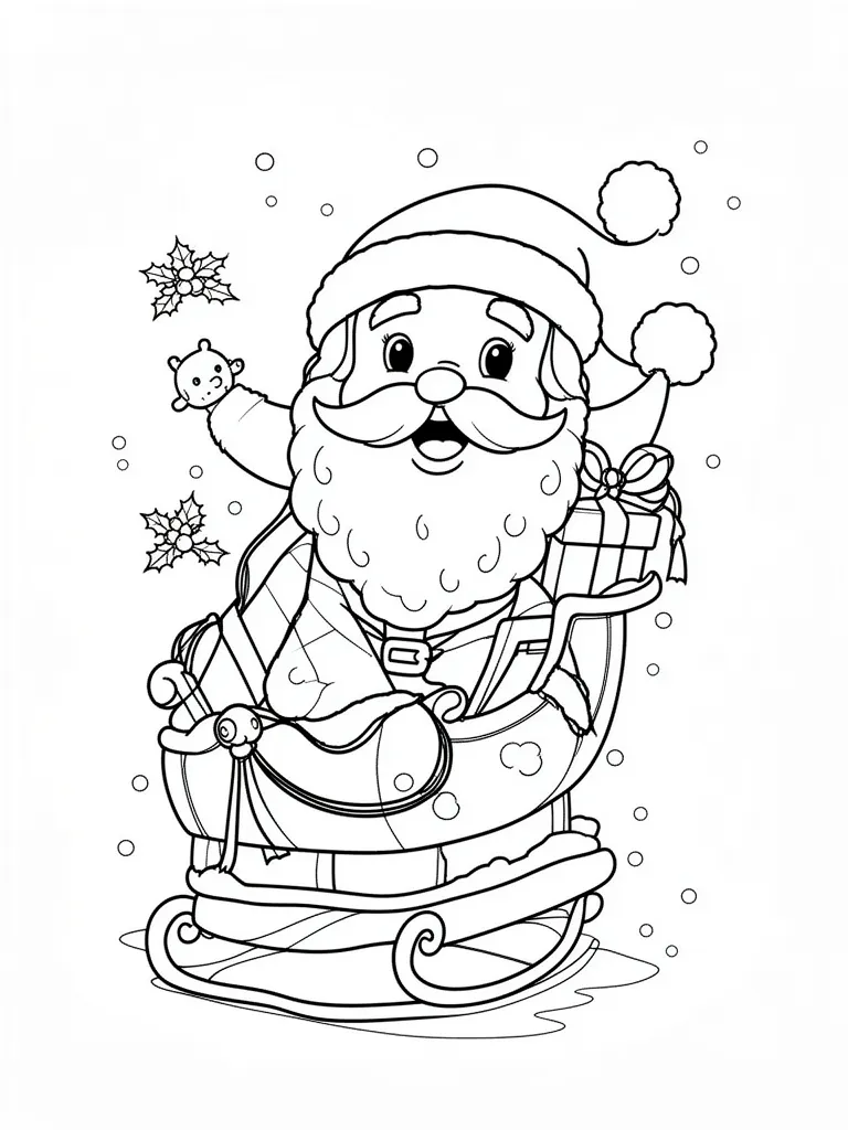Coloriage noel joyeux à imprimer
