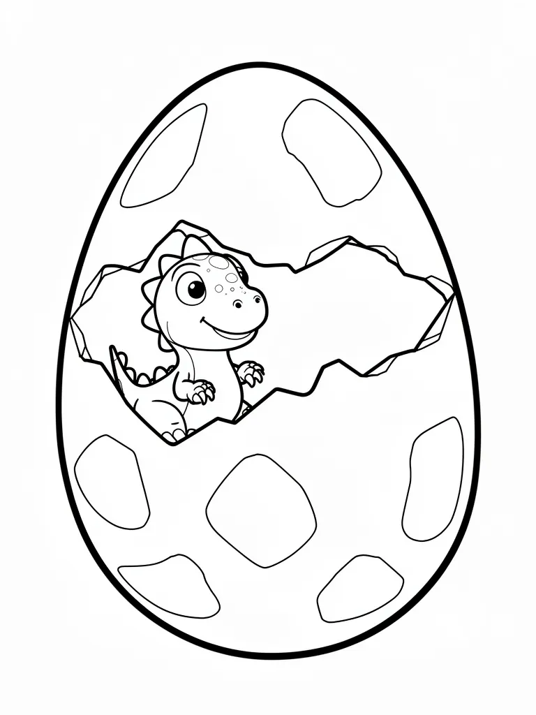Coloriage oeuf dinosaure – coloriage à imprimer gratuit