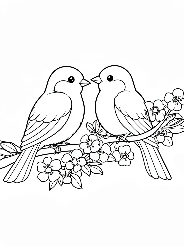 Coloriage oiseaux à imprimer