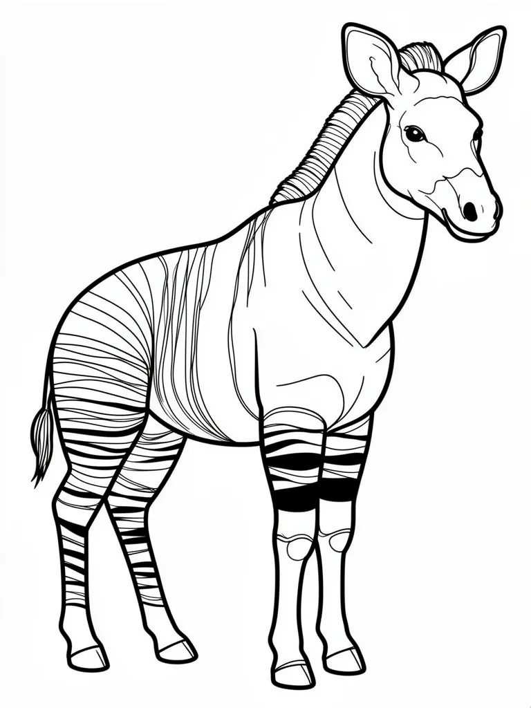 Coloriage okapi à imprimer