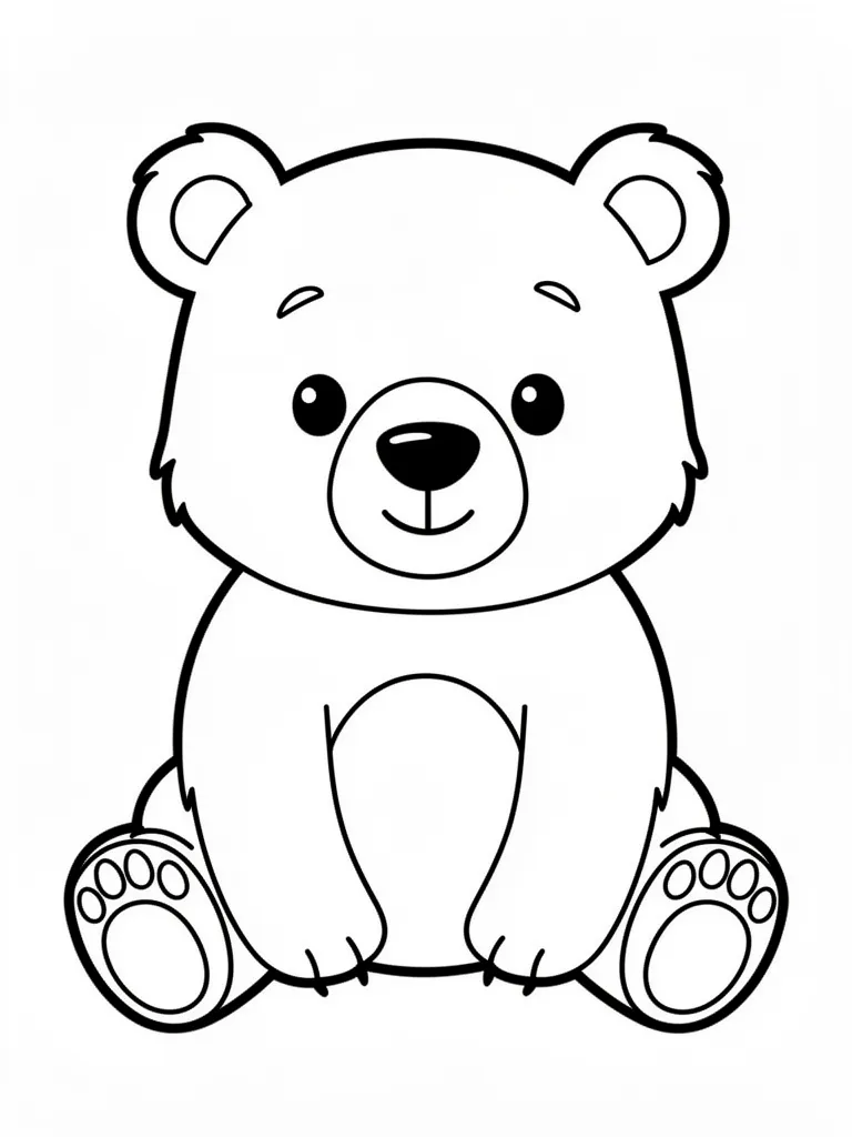 Coloriage Ours bébé à imprimer