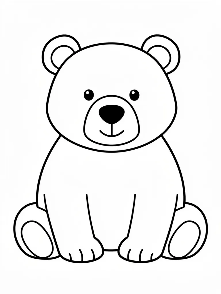 Coloriage Ours facile à colorier à imprimer