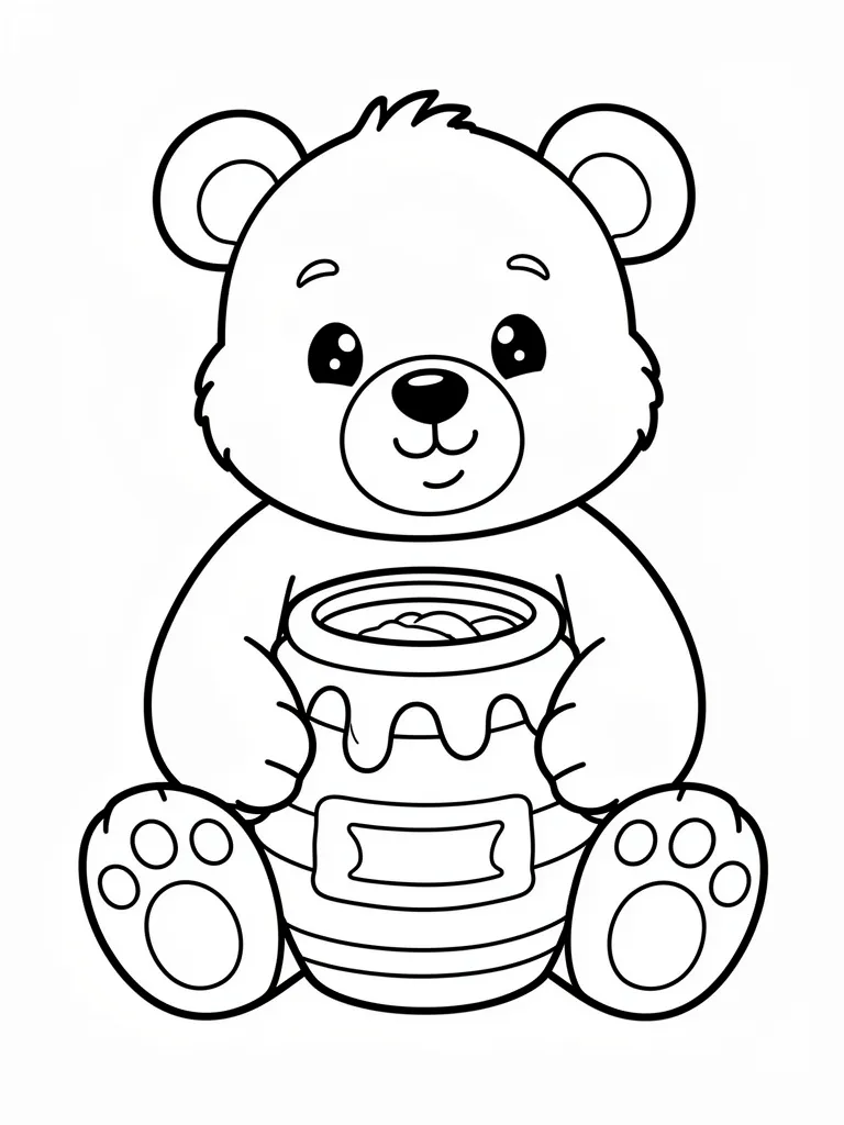Coloriage ourson à imprimer