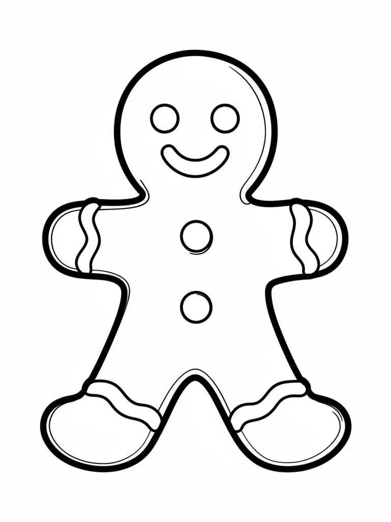 Coloriage Pain d’épice pour maternelle à imprimer
