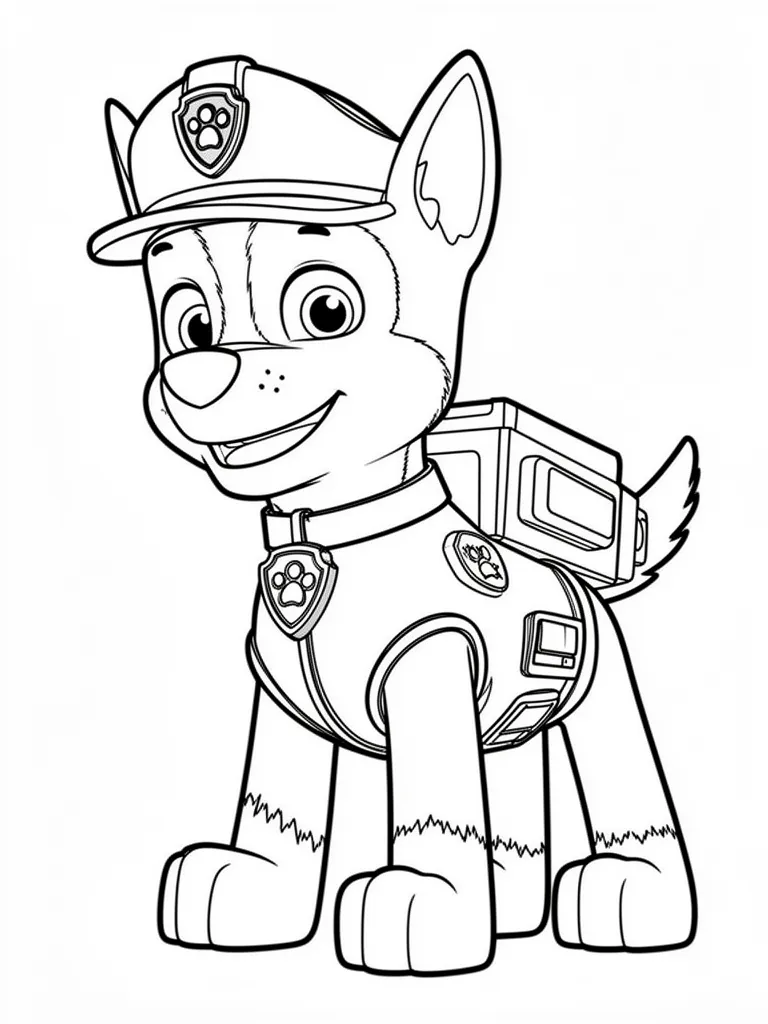 Coloriage pat patrouille détaillé à imprimer