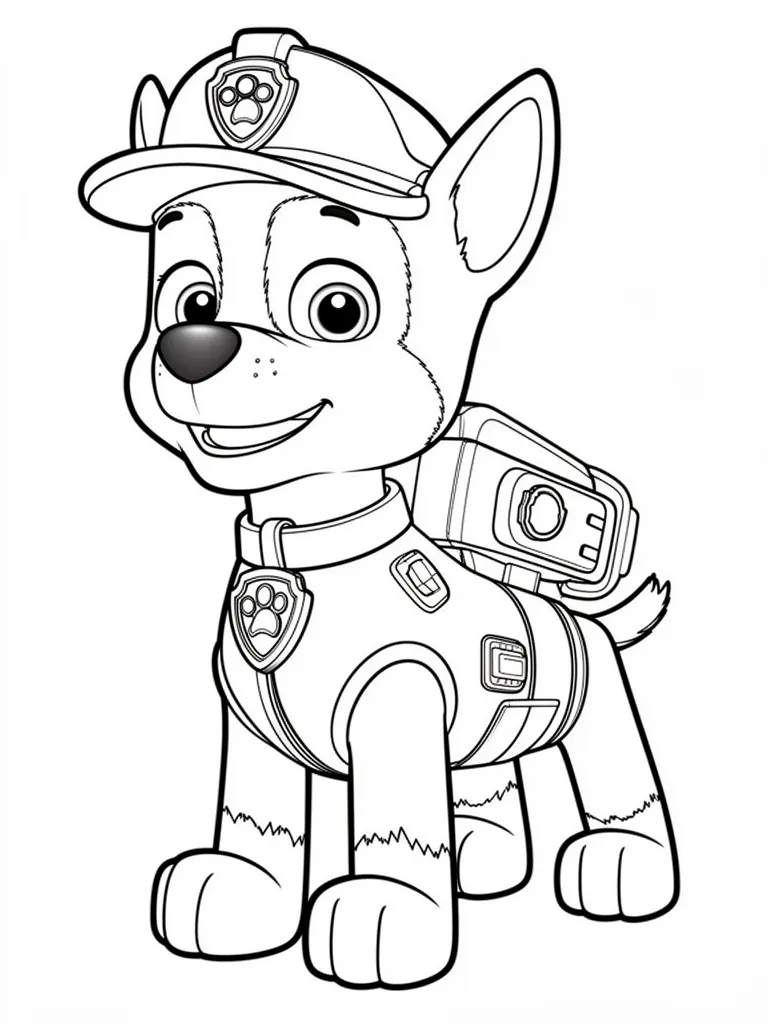 Coloriage pat patrouille détaillé à imprimer