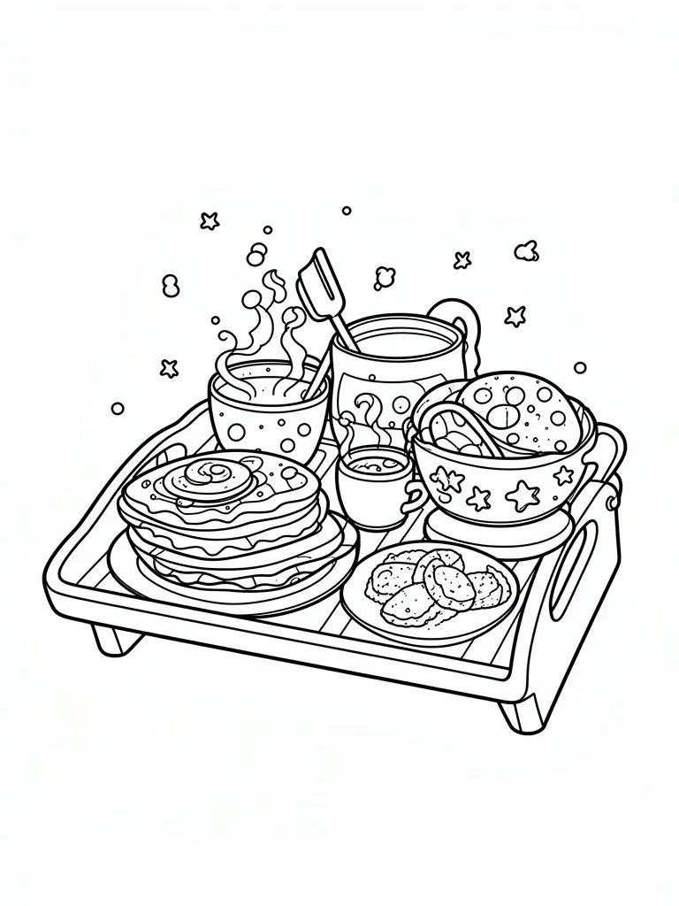 Coloriage Petit-déjeuner surprise – coloriage à imprimer gratuit