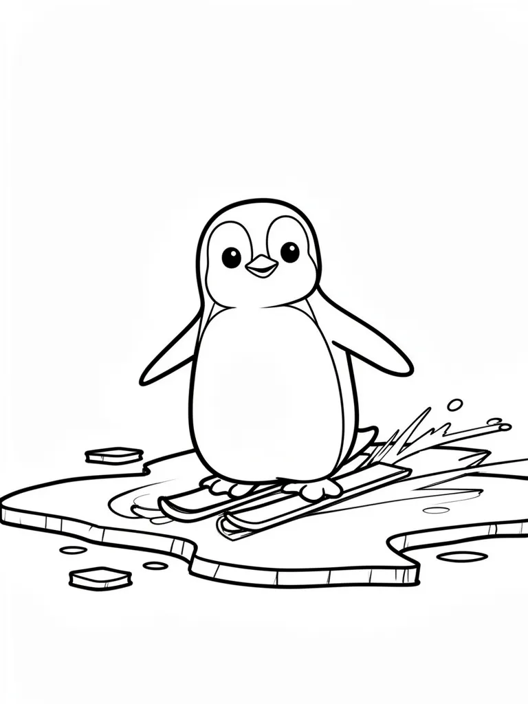 Coloriage pingouin – coloriage à imprimer gratuit
