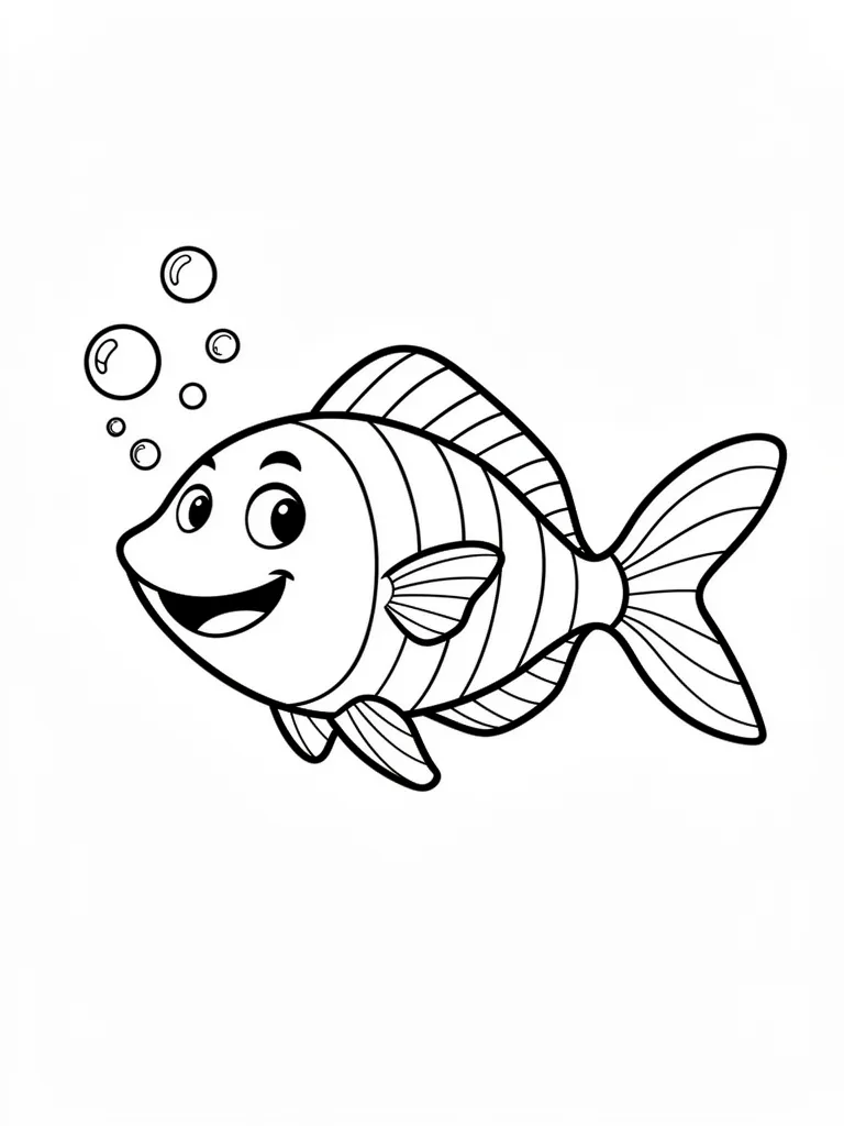 Coloriage poisson – coloriage à imprimer gratuit
