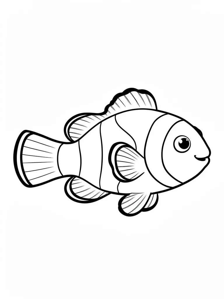 Coloriage Poisson clown à imprimer